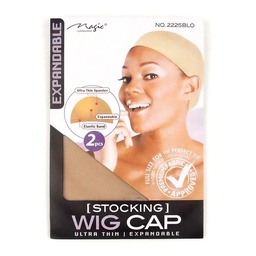 [M.14646.749] Magic Collection Magic Stocking Wig Cap Blond 2pcs