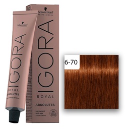 [M.14338.320] Schwarzkopf Professional IGORA ROYAL Absolutes Haarfarbe 6-70 Dunkelblond Kupfer Natur 60ml