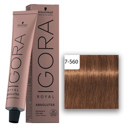 [M.14427.248] Schwarzkopf Professional IGORA ROYAL Absolutes Haarfarbe 7-560 Mittelblond Gold Schoko Natur 60ml