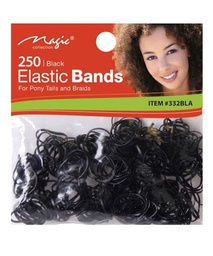 [M.15846.330] Magic Collection Elastic Rubberbands Black 300Pcs